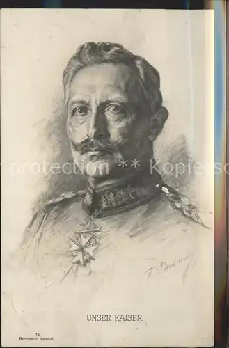 Wilhelm II Kuenstlerkarte  Kat. Persoenlichkeiten