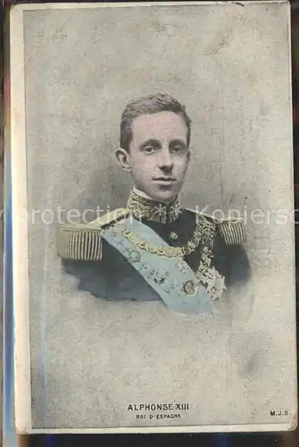 Adel Spanien Koenig Alphonse XIII Kat. Koenigshaeuser