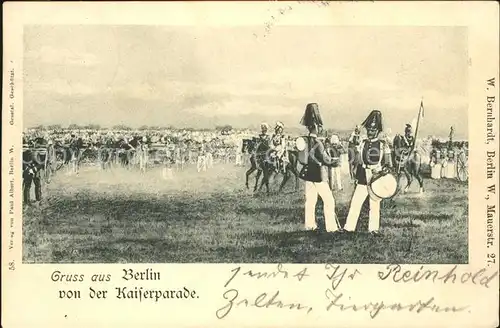 Trommler Soldaten Berlin Kaiserparade Militaria Kat. Musik