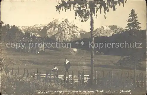 Trostberg Reiter Alp Gebirge vom Weg zum Sonntagshorn Heutal Kat. Trostberg