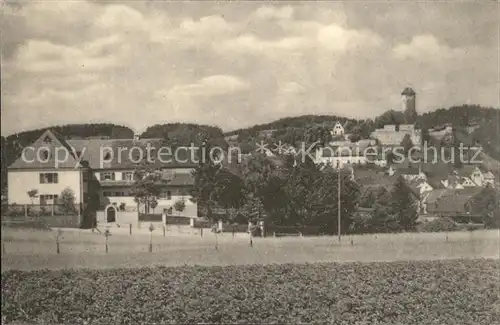 Neuhaus Pegnitz Ortsansicht mit Posterholungsheim Turm Fraenkische Schweiz Kat. Neuhaus a.d.Pegnitz