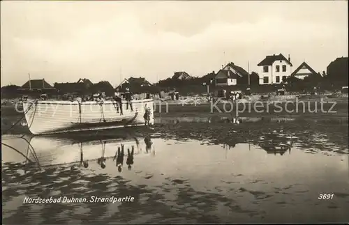 Duhnen Strandpartie Boot Nordseebad Kat. Cuxhaven