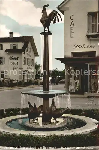 Immenstaad Bodensee Hennenschlitterbrunnen Cafe Baeckerei Gasthof Seehof / Immenstaad am Bodensee /Bodenseekreis LKR