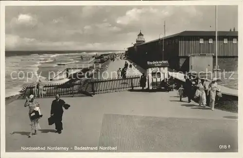 Norderney Nordseebad Badestrand Nordbad Kat. Norderney