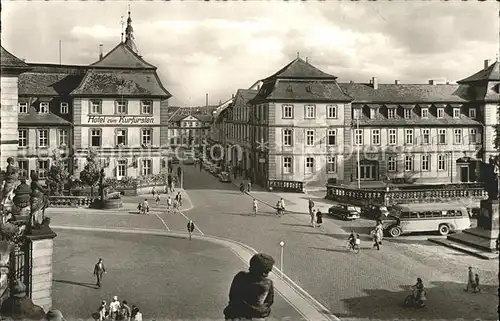 Fulda Blick vom Schloss Friedrichstrasse Hotel zum Kurfuersten Kat. Fulda