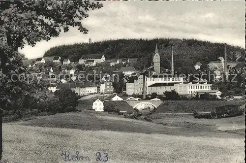 Helmbrechts Oberfranken Ortsansicht mit Kirche Kat. Helmbrechts