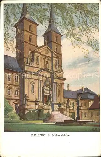 Bamberg St. Michaelskirche Kuenstlerkarte Kat. Bamberg