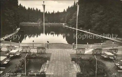 Altenau Harz Familienbad im Okerteich Schwimmbad Kat. Altenau