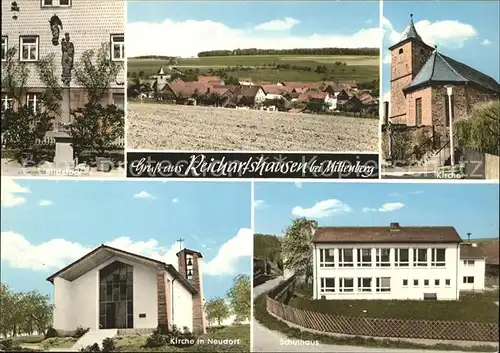 Reichartshausen Amorbach Bildstock Kirche Neudorf Schulhaus Kat. Amorbach