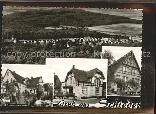 Schieder Gesamtansicht Haus Sonnenschein Waldheim Birkenhof Kat. Schieder Schwalenberg