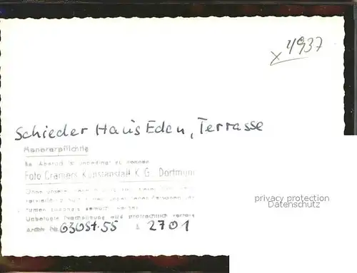 Schieder Pension Haus Eden Terrasse Kat. Schieder Schwalenberg