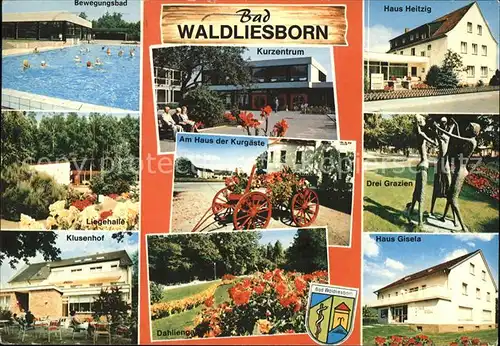 Bad Waldliesborn Haus Heitzig Drei Grazien Dahliengarten Kat. Lippstadt
