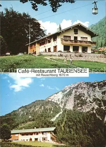Ruhpolding Seilbahn Cafe Restaurant Pension Zum Taubensee Kat. Ruhpolding