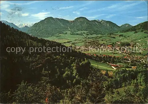 Ruhpolding Gesamtansicht mit Alpenpanorama Loferer Steinberge Reifelberge Unternberg Hoerndlwand Jochberg Kat. Ruhpolding