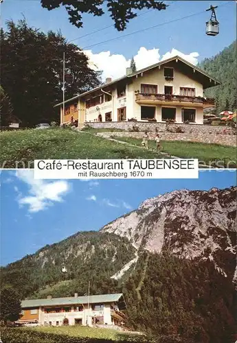 Ruhpolding Cafe Restaurant Pension Taubensee Seilbahn Rauschberg Kat. Ruhpolding
