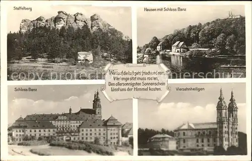 Schloss Banz Vierzehnheiligen Spruch Staffelberg Kat. Bad Staffelstein