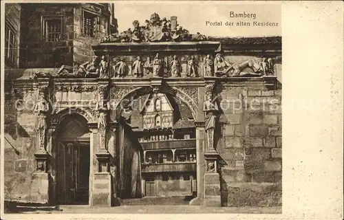 Bamberg Portal alten Residenz Kat. Bamberg