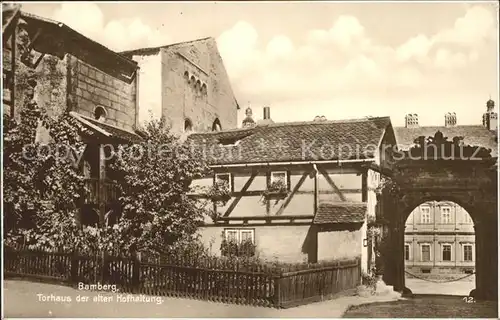 Bamberg Alte Hofhaltung Torhaus Kat. Bamberg