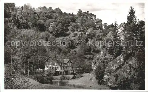 Fraenkische Schweiz Gasthaus Neumuehle Kat. Pottenstein