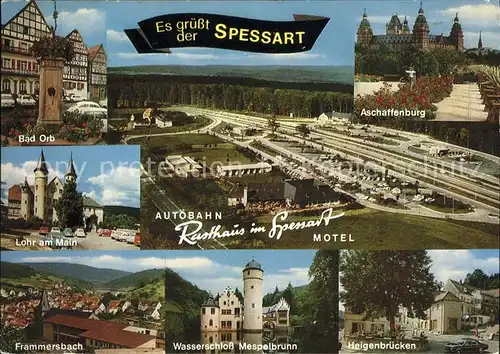 Spessart Eifel Autobahn Rasthaus im Spessart Hotel Wasserschloss Heigenbruecken Kat. Spessart