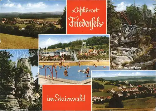 Friedenfels Saubadfelsen Freibad Weissenstein Kat. Friedenfels