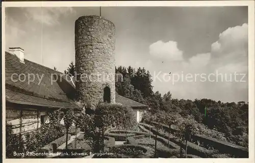 Fraenkische Schweiz Burg Rabenstein Burggarten Kat. Pottenstein