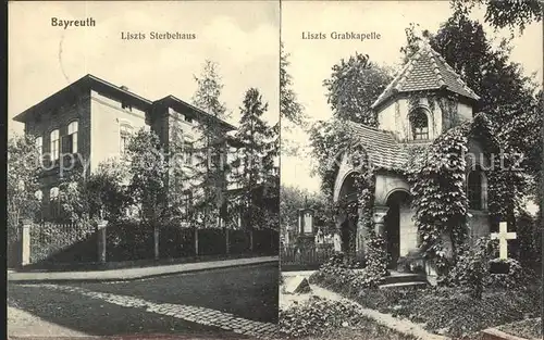 Bayreuth Liszts Sterbehaus Grabkapelle Kat. Bayreuth