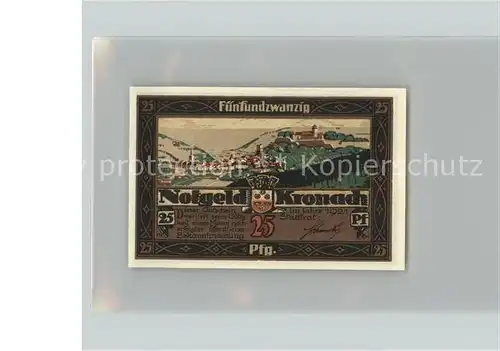 Kronach Oberfranken Notgeld 25 Pfennig Wappen Kat. Kronach