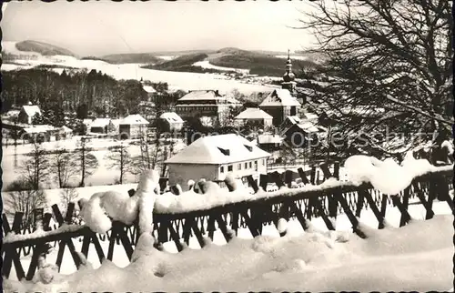 Gersfeld Rhoen Panorama im Schnee / Gersfeld (Rhoen) /Fulda LKR