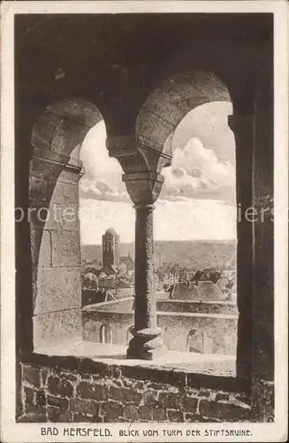 Bad Hersfeld Blick vom Turm der Stiftsruine Kat. Bad Hersfeld