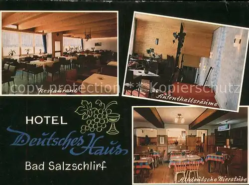 Bad Salzschlirf Hotel Deutsches Haus  Kat. Bad Salzschlirf