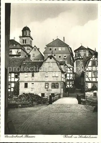 Lauterbach Hessen Kirch  und Ankerturm Kat. Lauterbach (Hessen)