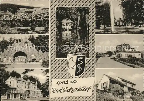 Bad Salzschlirf Taubenhaus Kurpark Mariengrotte Wappen Kat. Bad Salzschlirf