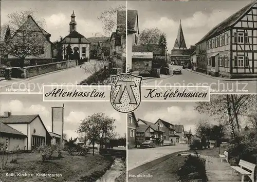 Altenhasslau Hauptstrasse Kirche Kindergarten Kat. Linsengericht