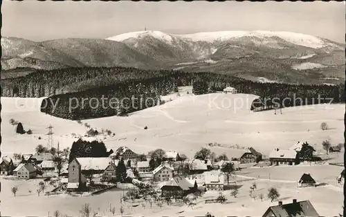 Saig Schwarzwald Panorama im Schnee Kat. Lenzkirch