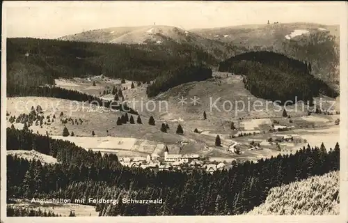 Altglashuetten Panorama mit Feldberg Kat. Feldberg (Schwarzwald)