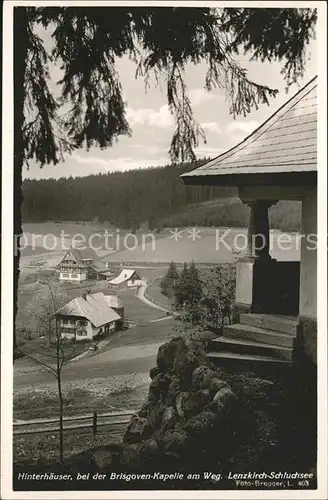 Schluchsee Hinterhaeuser bei der Brisgoven Kapelle Kat. Schluchsee