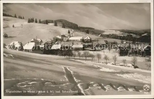 Altglashuetten Panorama im Schnee Kat. Feldberg (Schwarzwald)