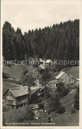 Hoellental Schwarzwald Obere Ravennaschlucht Kat. Buchenbach