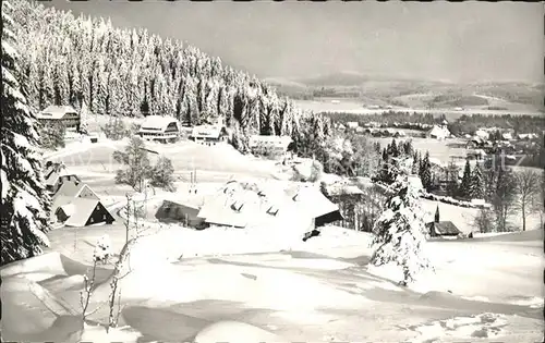 Hinterzarten Panorama im Schnee Kat. Hinterzarten