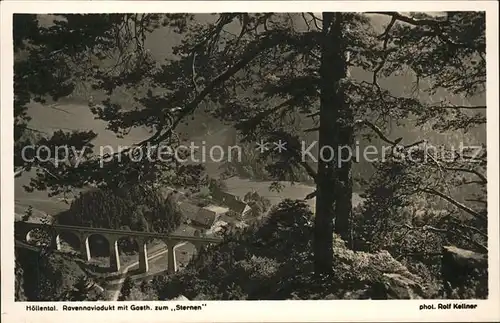 Hoellental Schwarzwald Ravennaviadukt mit Gasthaus "Zum Sternen" Kat. Buchenbach