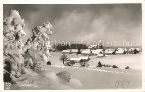 Hoechenschwand Panorama im Schnee Kat. Hoechenschwand