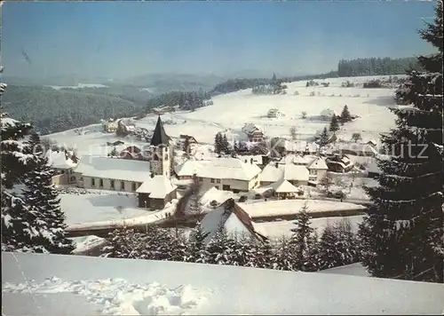 Altglashuetten Panorama im Schnee Kat. Feldberg (Schwarzwald)