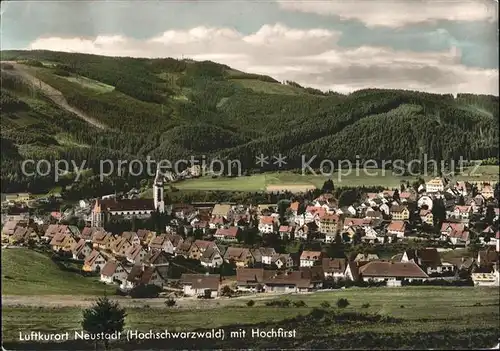 Neustadt Titisee Panorama mit Hochfirst Kat. Titisee Neustadt