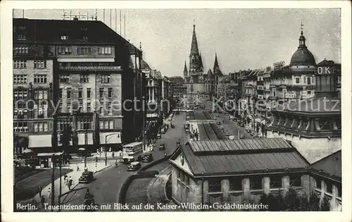 Berlin Tauentzienstrasse Kaiser Wilhelmm Gedaechtniskirche Bus Kat. Berlin