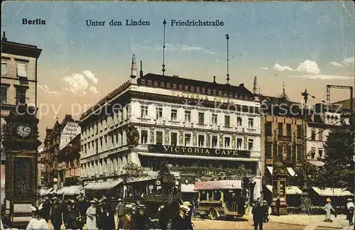 Berlin Unter den Linden Friedrichstrasse Strassenbahn Kat. Berlin