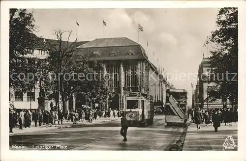 Berlin Leipziger Platz Strassenbahn Kat. Berlin