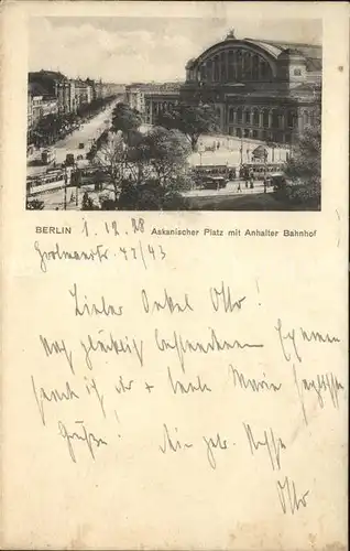 Berlin Askanischer Platz Anhalter Bahnhof Kat. Berlin