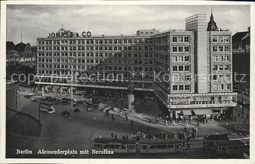 Berlin Alexanderplatz mit Berolina Strassebahnen Kat. Berlin