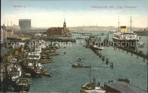 Hamburg Hafen mit Cap Polonio Schiffe Kat. Hamburg